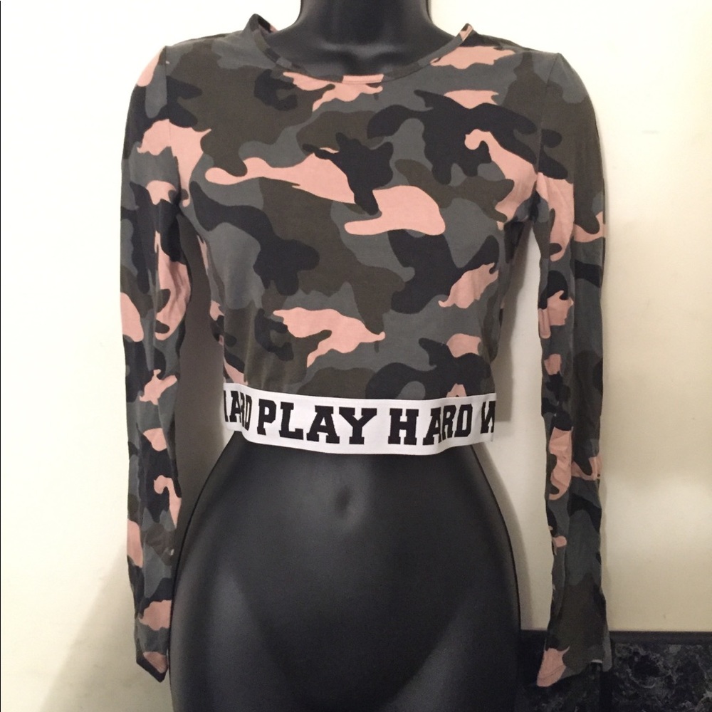 camouflage crop top | h&m
